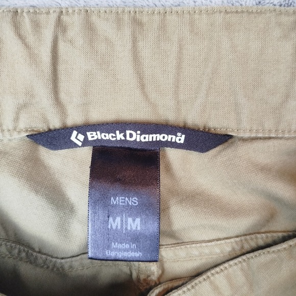 Black Diamond Pants Men's M Brown Belted Cotton Blend Climbing Hiking Camping - Picture 3 of 16